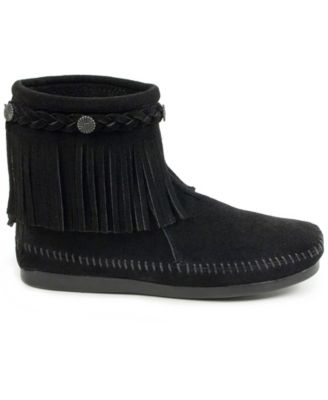 Women's Suede High Top Back Zip Boots