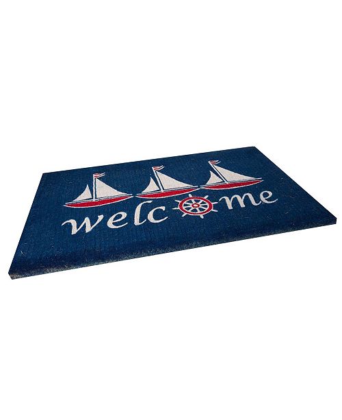 Envelor Non Slip Extra Thick Coco Nautical Sailboat Welcome
