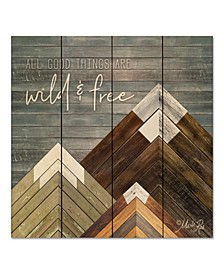 Wild Free 12" x 12" Wood Pallet Wall Art