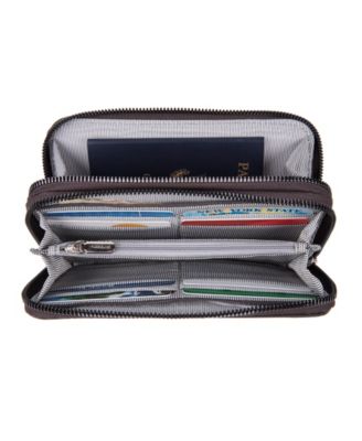 RFID Blocking Double Zip Wallet