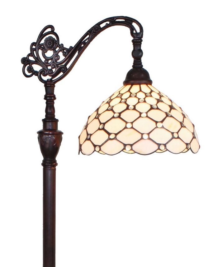 Amora Lighting Tiffany Style Jeweled Reading Floor Lamp - Macy's