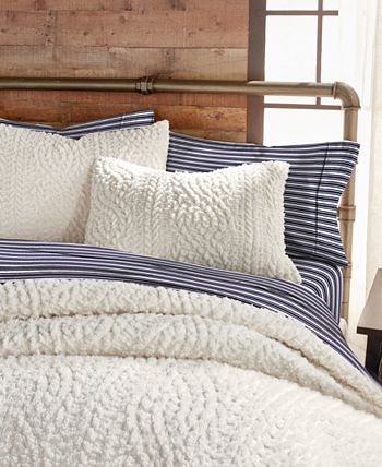 G.H. Bass & Co. - G.H. Bass Cable Knit Sherpa King Comforter Set