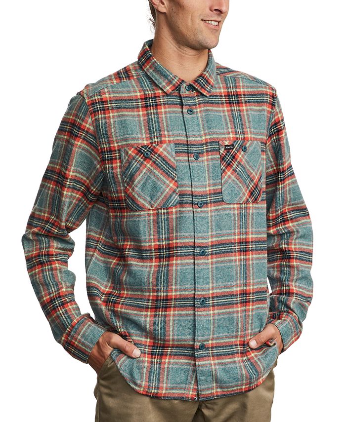 RVCA Men's Mazzy Flannel Shirt & Reviews - Casual Button-Down Shirts ...