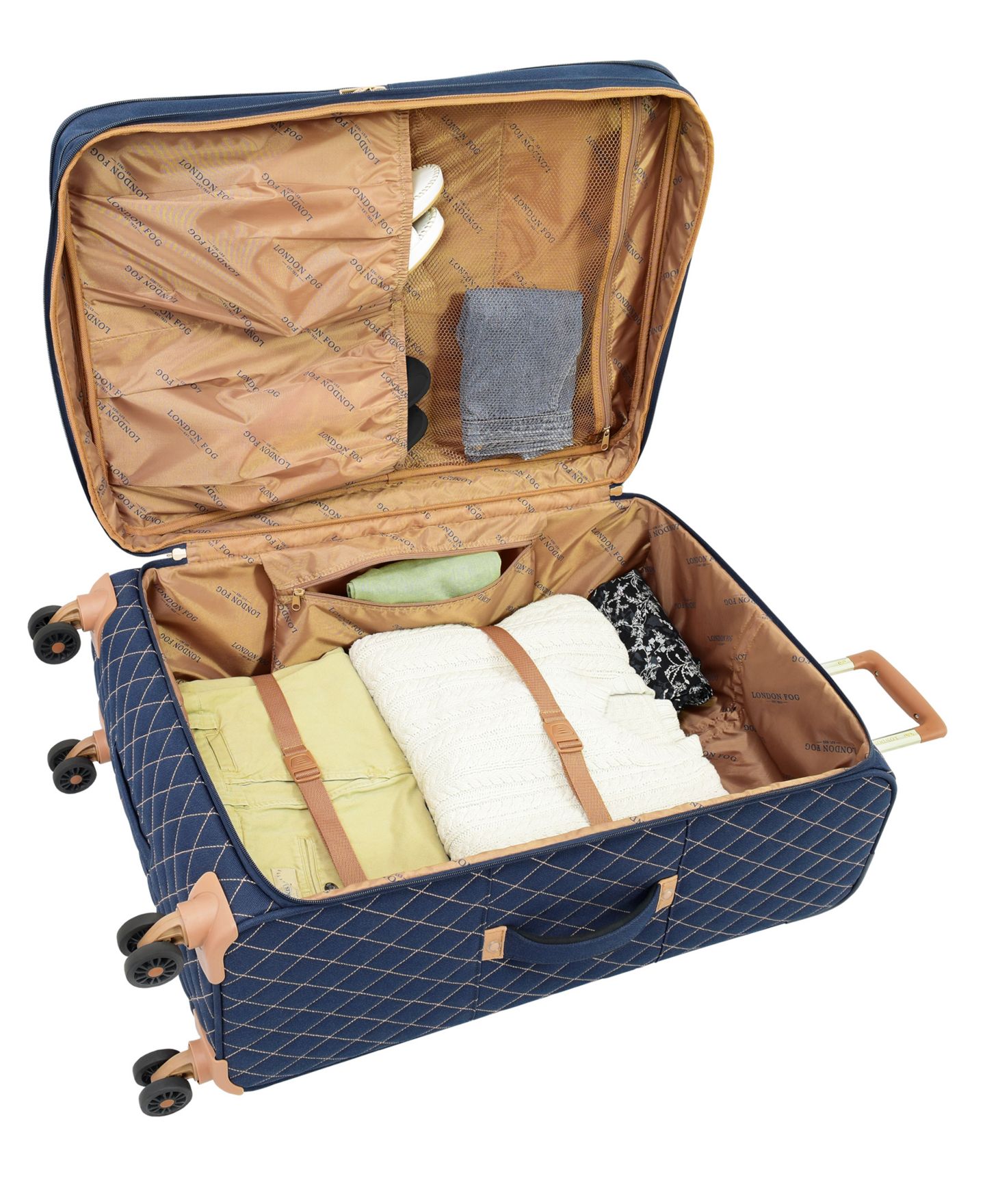 Чемоданы London Fog Queensbury Softside Luggage Collection, цвет: Тёмно-синий — фото 2