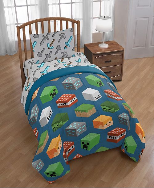 Minecraft 4 Piece Twin Comforter Set Reviews Bed In A Bag
