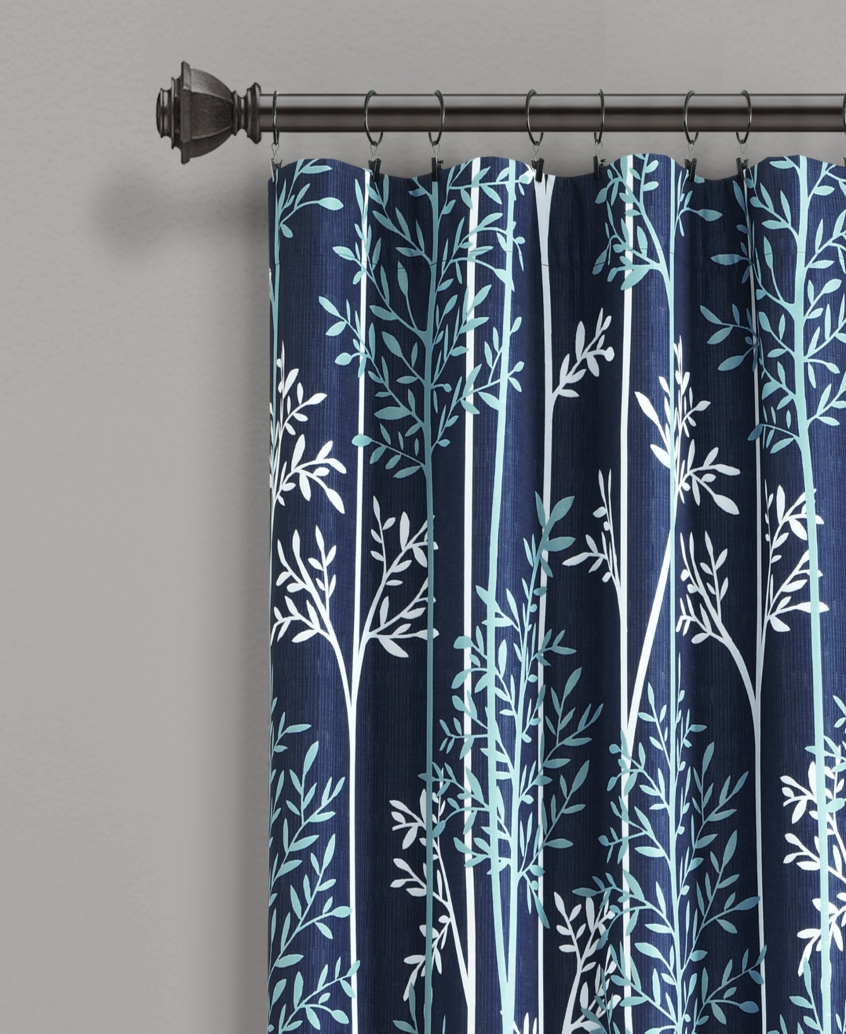 Linear Tree Insulated Rod Pocket Blackout Window Curtain Panels