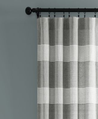 Lush Decor Tucker Stripe Yarn Dyed Cotton Knotted Tassel Window Curtain Panels