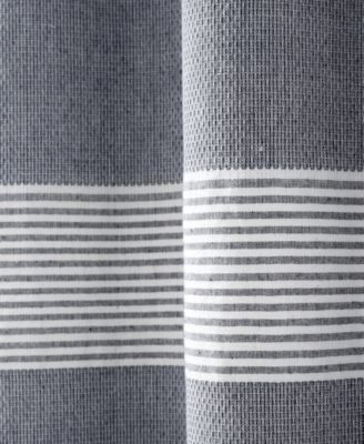 Lush Decor Tucker Stripe Yarn Dyed Cotton Knotted Tassel Window Curtain Panels