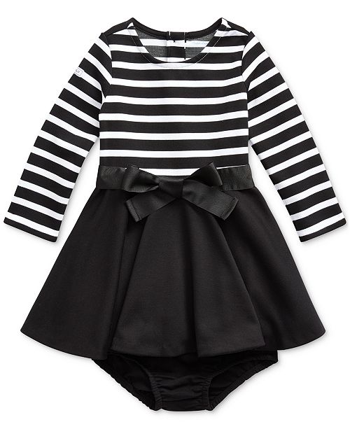 Polo Ralph Lauren Baby Girl S Striped Jersey Ponte Dress