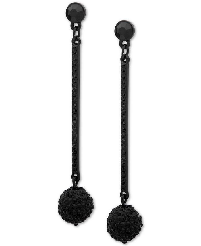 DKNY Pavé Fireball Linear Drop Earrings, Created for Macy's Macy's