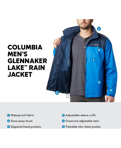 Columbia Men S Glennaker Lake Rain Jacket Reviews Coats Jackets Men Macy S