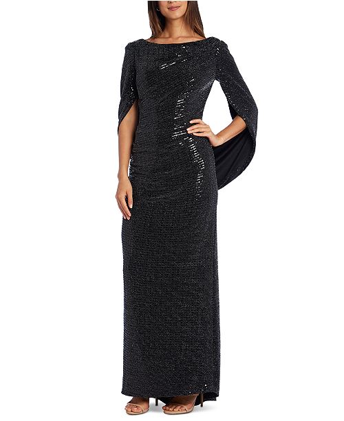 R M Richards Sequined Draped Back Gown Reviews Dresses