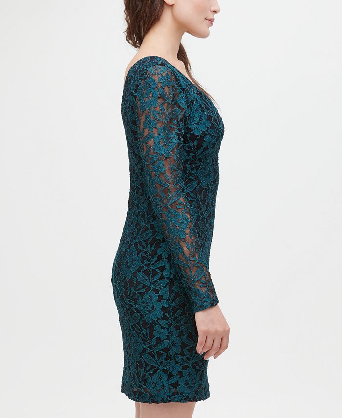 GUESS Lace Long Sleeve Body Con Dress Macy's