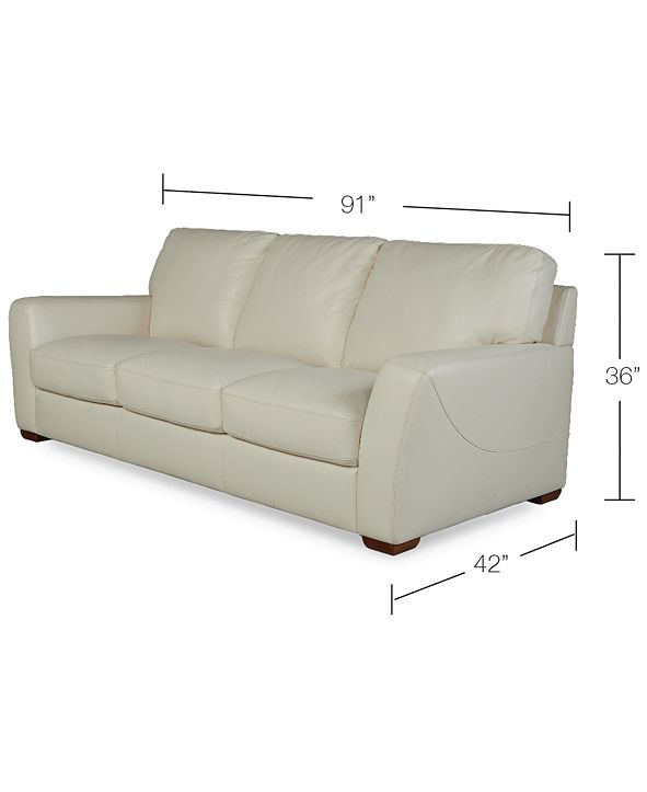 Furniture Jaspene 91" Leather Sofa, Created for Macy's