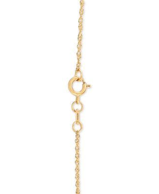 Lightweight 14k Yellow Gold Necklace, 20" Light Rope Chain (1mm)