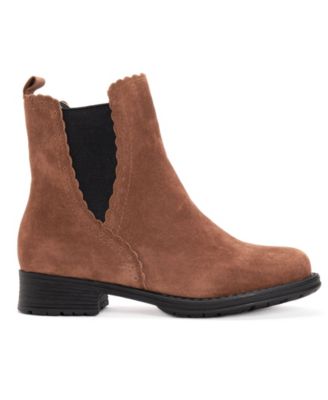 MUK LUKS Women's Laurel Boots - Knit Ankle Booties With Faux Fur Lining, Water Resistant, Sizes 6-11