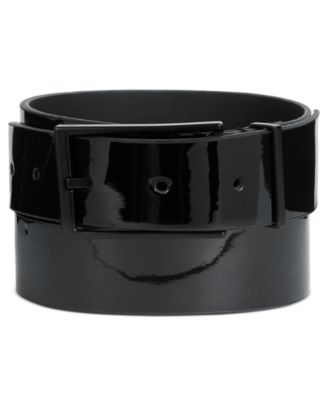 mens patent belt