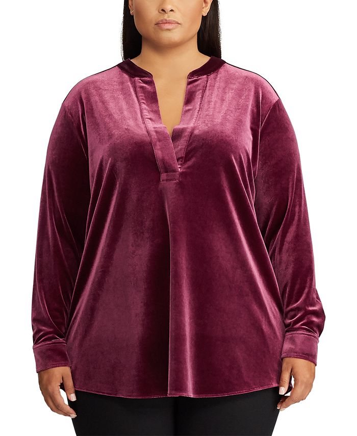 Lauren Ralph Lauren Plus Size Velvet Blouse Macy's