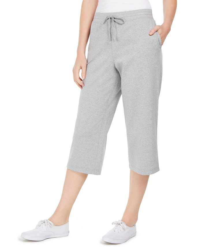 Karen Scott Petite Knit Drawstring Capri Pants, Created for Macy's ...