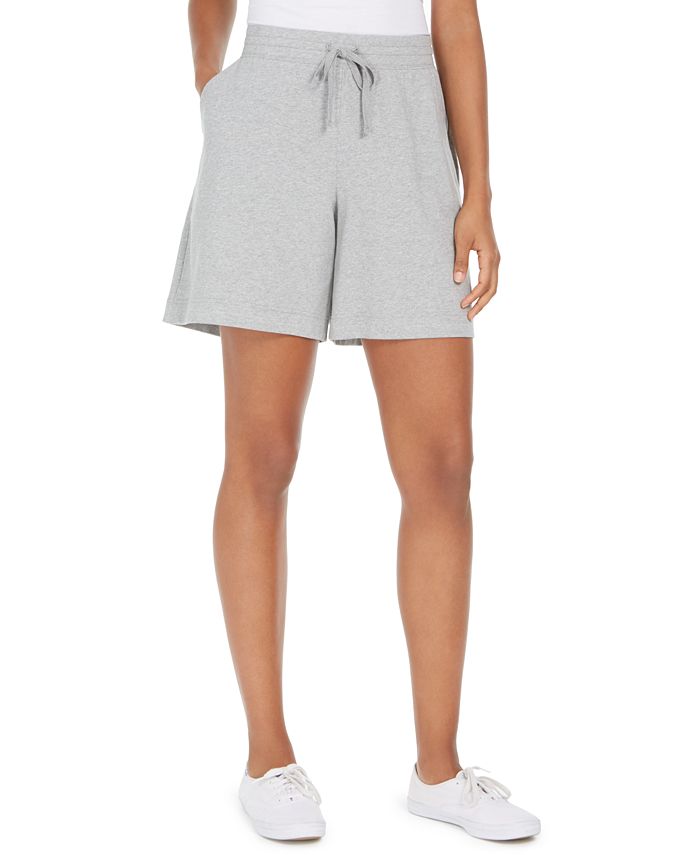 Karen Scott Petite Knit Drawstring Shorts, Created for Macy's - Macy's