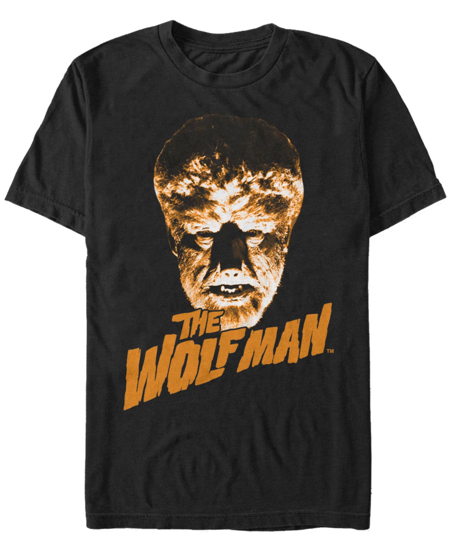 Мужская футболка Fifth Sun Universal Monsters the Wolfman Big Face Logo Short Sleeve, цвет: Чёрный — фото 1