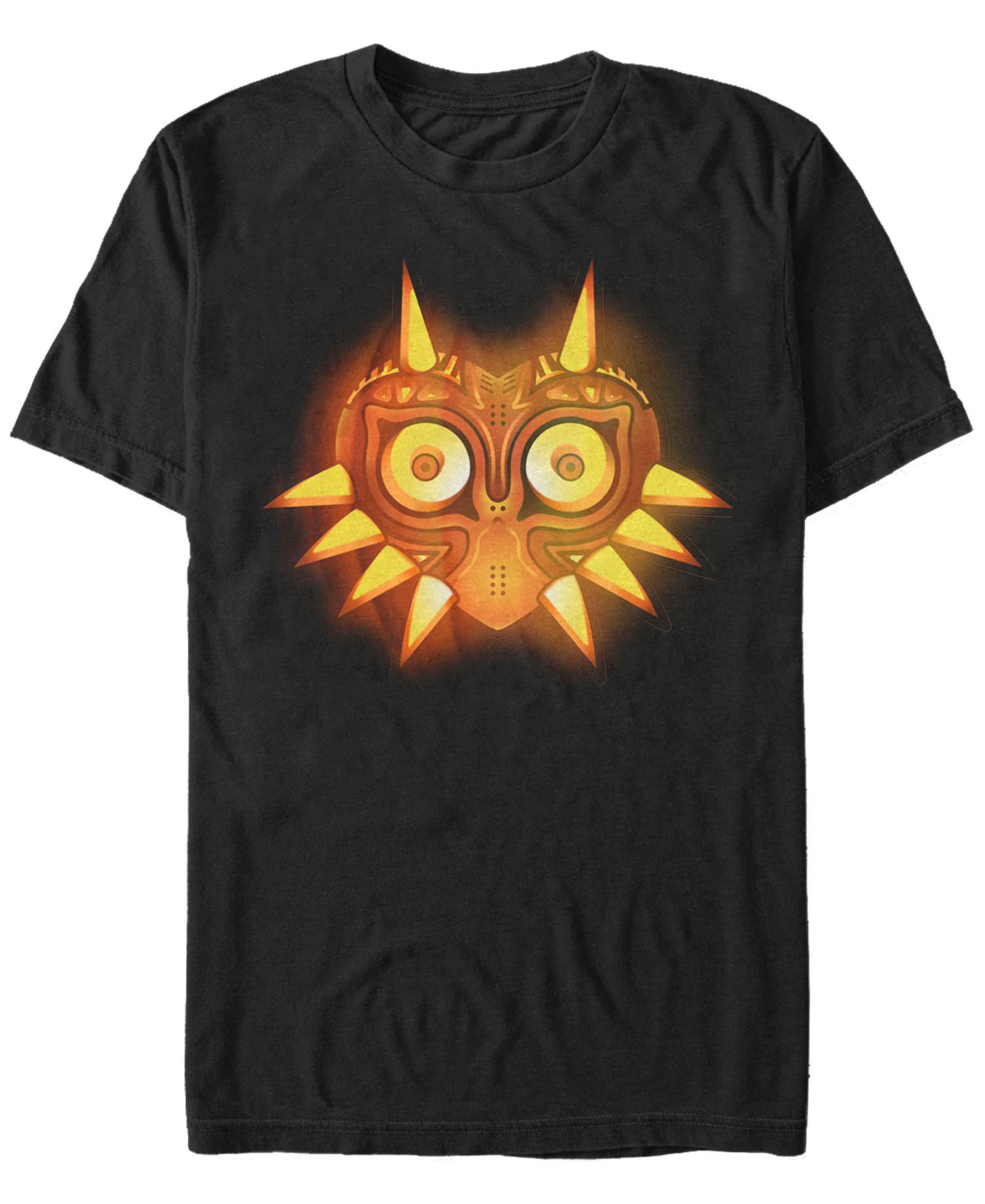 Nintendo Men's Zelda Glowing Majoras Mask Halloween Pumpkin Short Sleeve T-Shirt