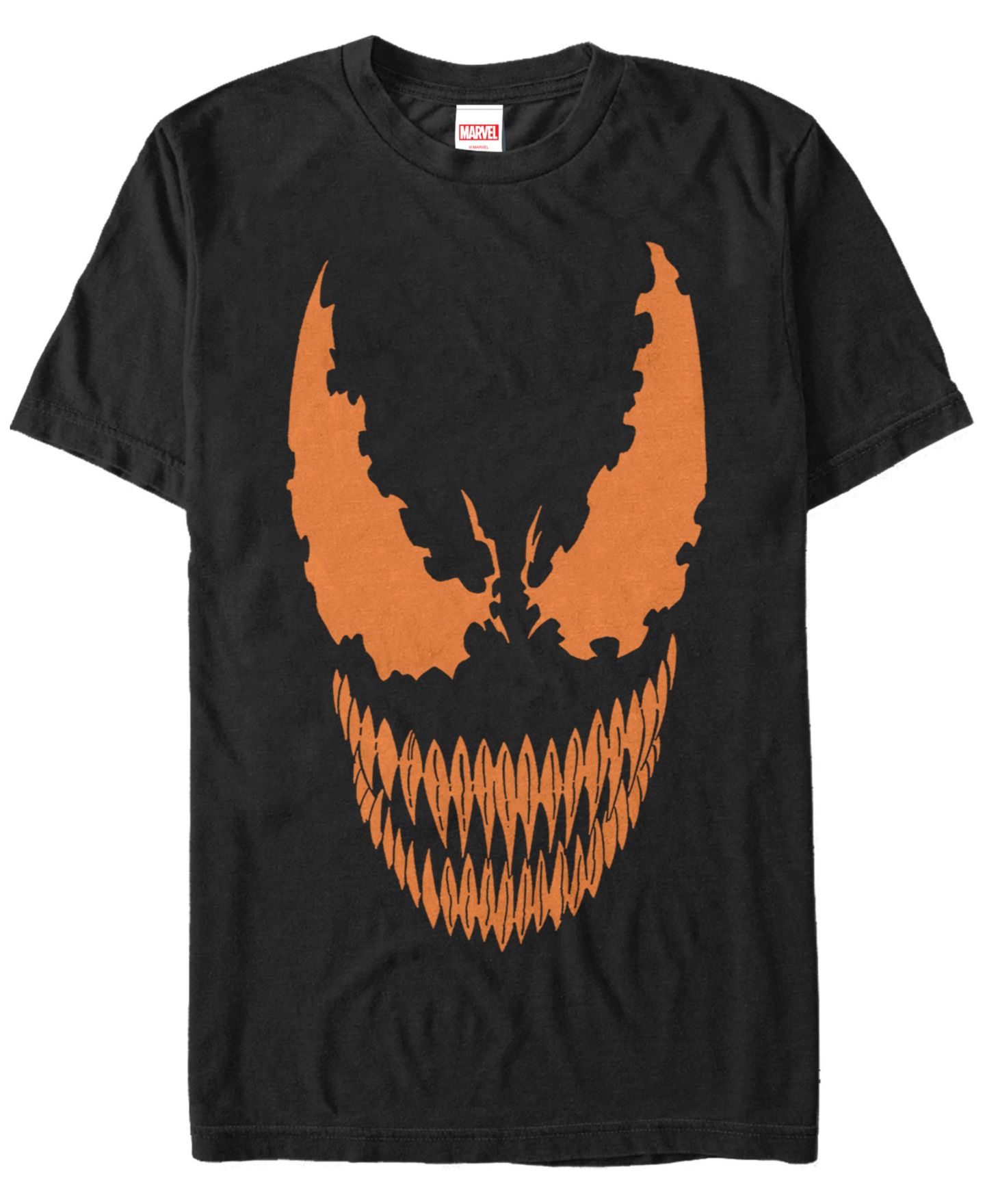 Мужская футболка Fifth Sun Marvel Venom Halloween Pumpkin Big Face Costume Short Sleeve, цвет: Чёрный — фото 1