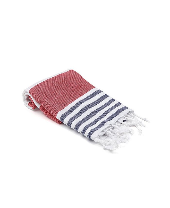 Olive and Linen Multicolor Stripe Turkish Bath / Beach Towel Macy's