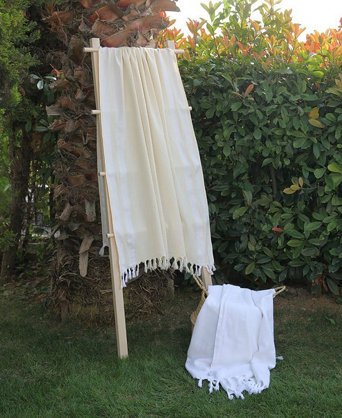 Olive and Linen Pamuk Natural Turkish Bath Towel - Macy's
