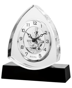 Bulova Trident Mantle Clock In Black