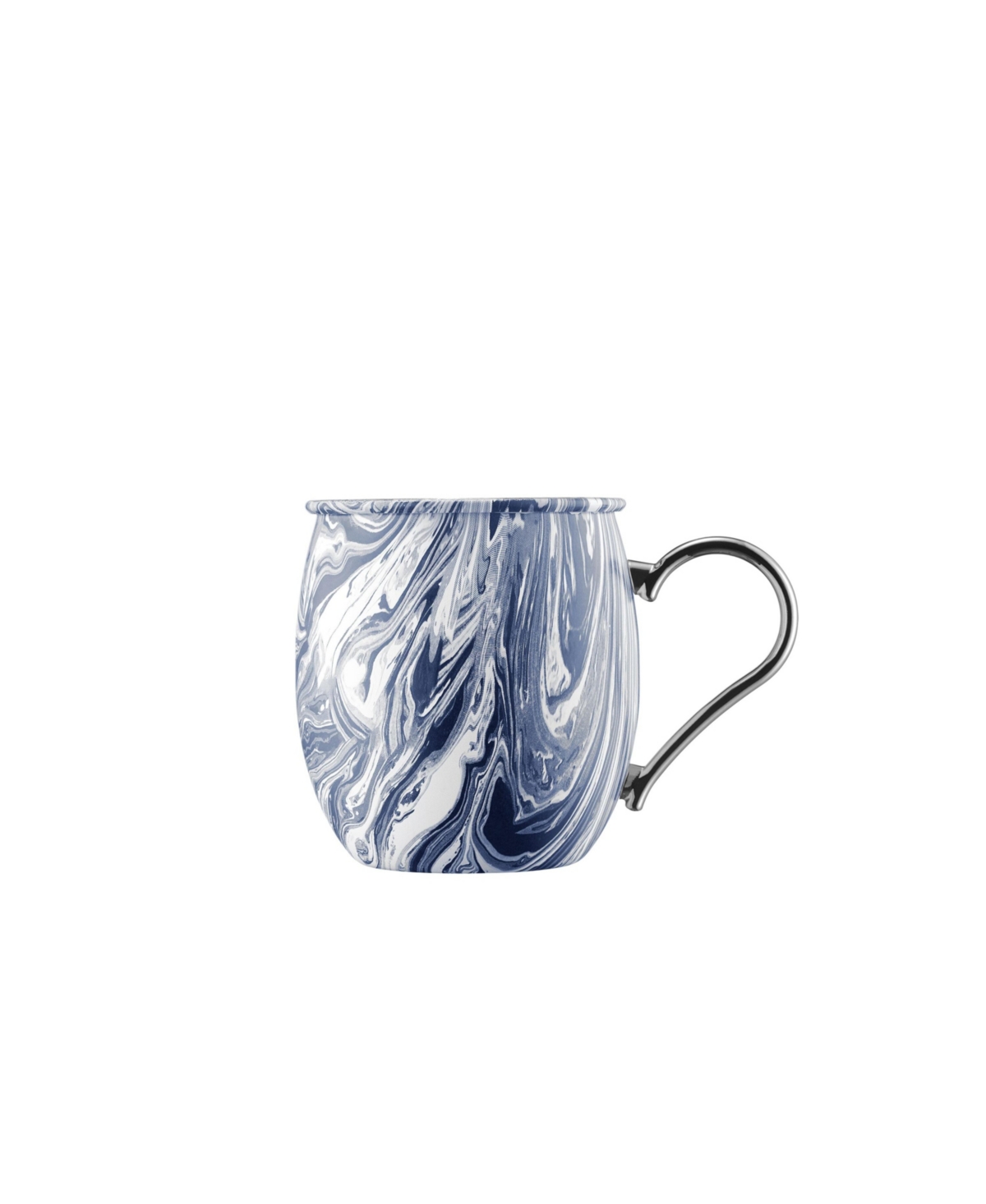 Thirstystone by Cambridge 20oz Navy and Light Blue Swirl Moscow Mule Mugs - Set of 2 - Navy And Light Blue Swirl