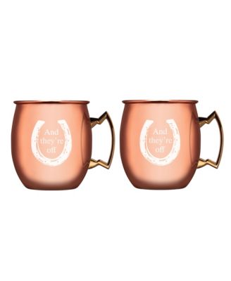 Cambridge - 2 Pack "And Theyr'e Off" Copper Moscow Mule Mugs