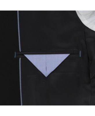Louis Raphael Mens Slim Fit 2 Button Side Vent 4way Stretch Sharkskin Suit Coat