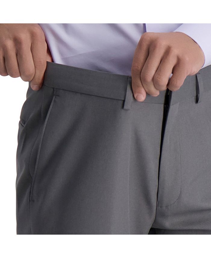 Louis Raphael Stretch Stria Slim Fit Flat Front Suit Separate Pant - Macy's