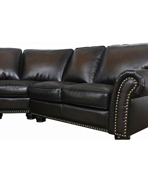 Abbyson Living Denver Leather Sectional Sofa Reviews Furniture