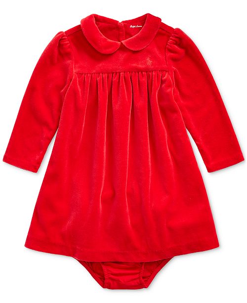 Polo Ralph Lauren Baby Girls Velour Dress Jersey Bloomer Reviews All Girls Dresses Kids Macy S