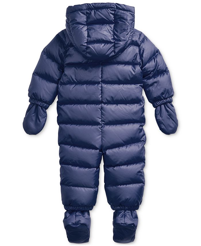 Polo Ralph Lauren Quilted Down Snowsuit Baby Boy, Created for Macy's