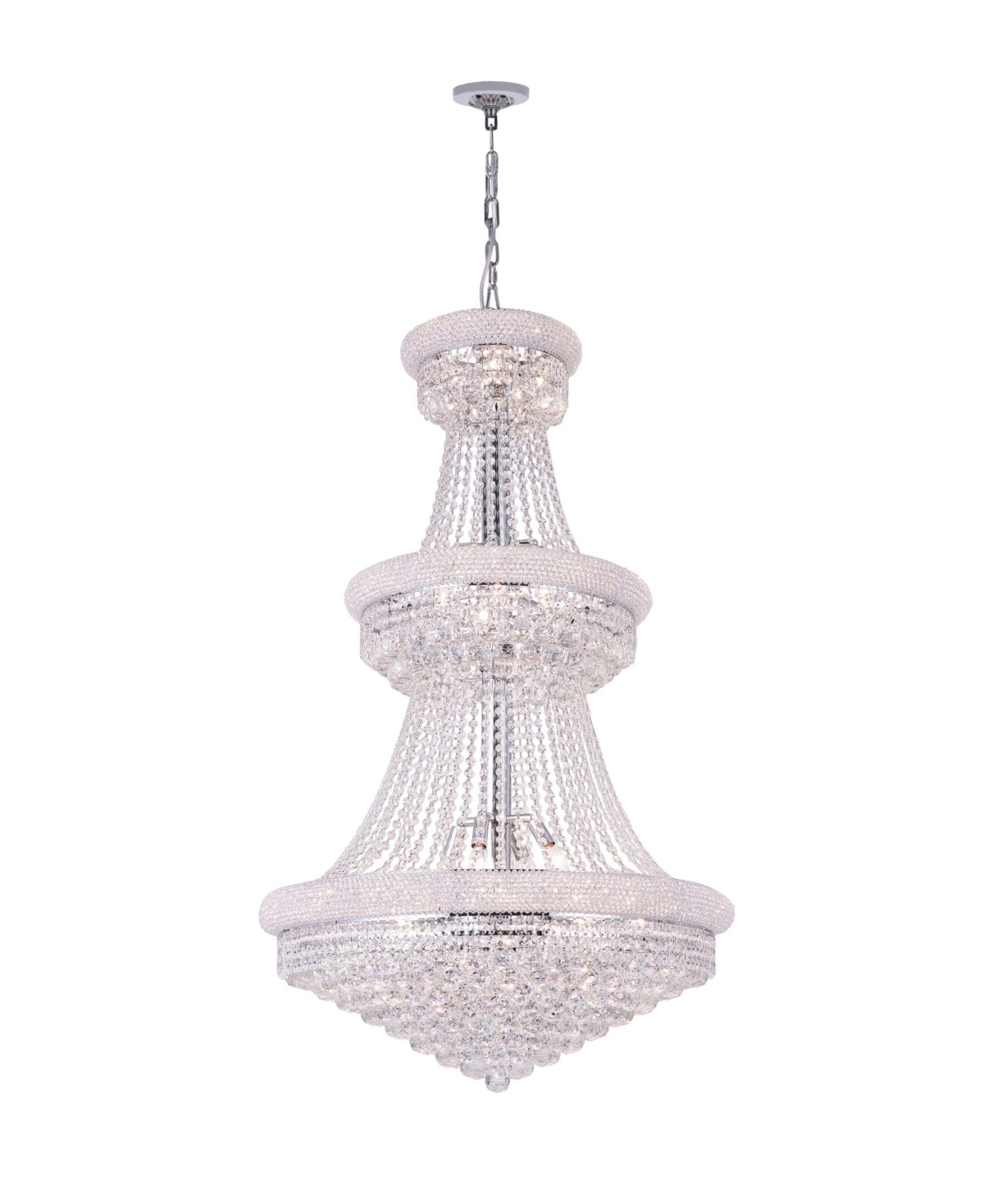 Cwi Lighting Empire 32 Light Chandelier In Silver