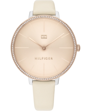 image of Tommy Hilfiger Women-s Nude Leather Strap Watch 38mm