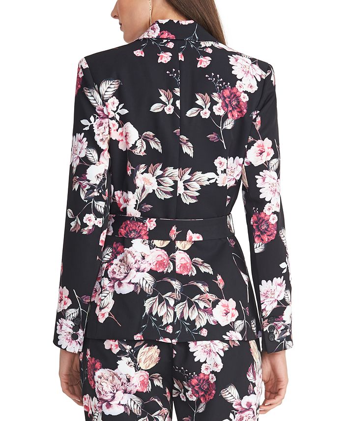 RACHEL Rachel Roy Calli Floral-Print Belted Jacket - Macy's
