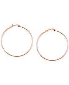 And Now This Large Skinny Hoop Earrings in Rose Gold-Plate