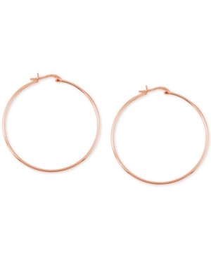 Essentials Large Skinny Hoop Earrings in Rose Gold-Plate