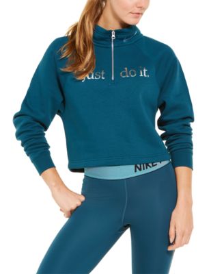 nike women's sportswear full zip metallic hoodie