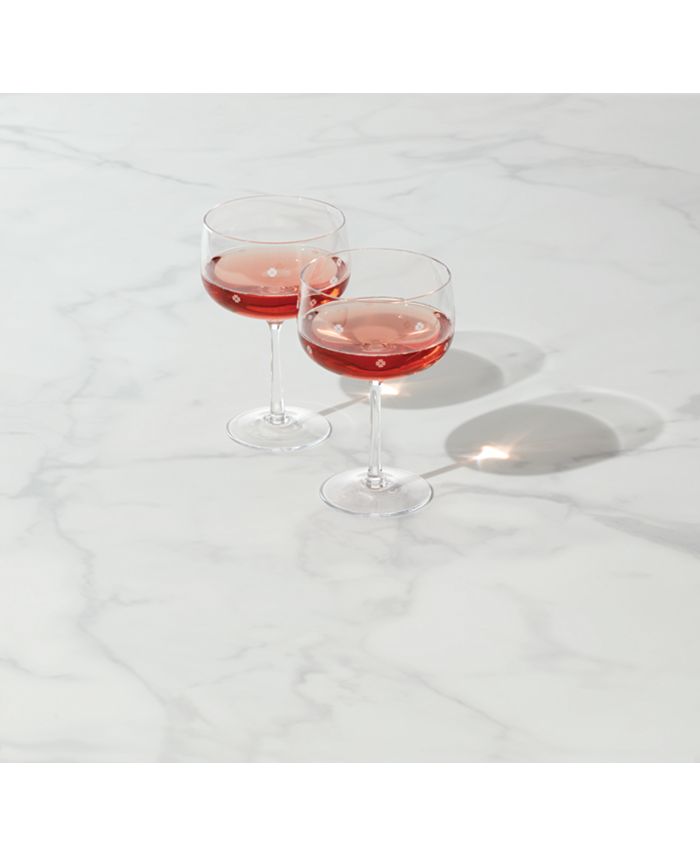 kate spade new york Spade Clover Champagne Coup Glass, Set of 2 Macy's