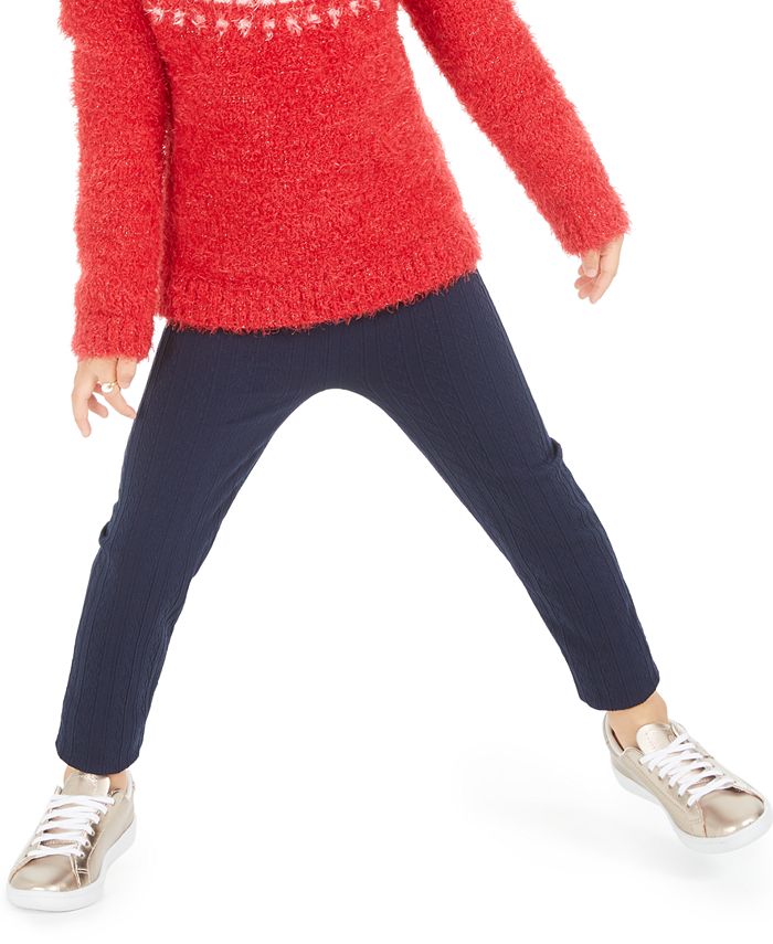 Girls Cable Knit Leggings