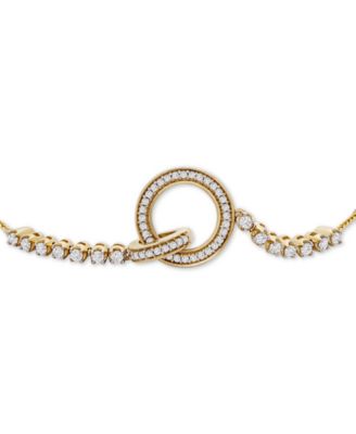 Wrapped - Diamond Interlocking Loop Bolo Bracelet (1/3 ct t.w.) in 14k Gold