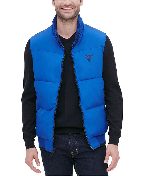 Guess Men S Puffer Vest Reviews Coats Jackets Men Macy S
