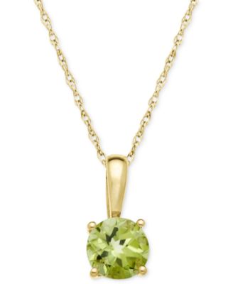 Birthstone Pendant in 14k Gold or 14k White Gold