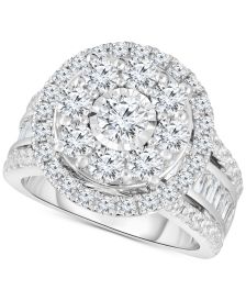 Diamond Cluster Bridal Collection in 10k White Gold