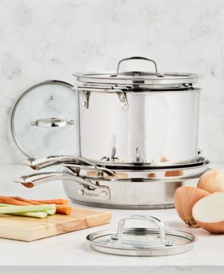 Belgique - Stackable 10-Pc. Stainless Steel Cookware Set